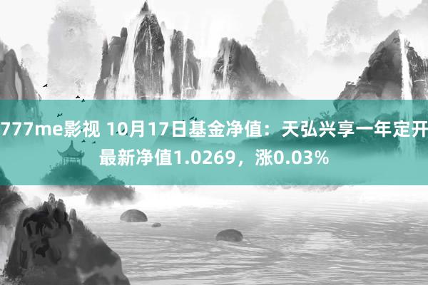 777me影视 10月17日基金净值：天弘兴享一年定开最新净值1.0269，涨0.03%