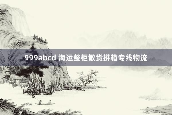 999abcd 海运整柜散货拼箱专线物流