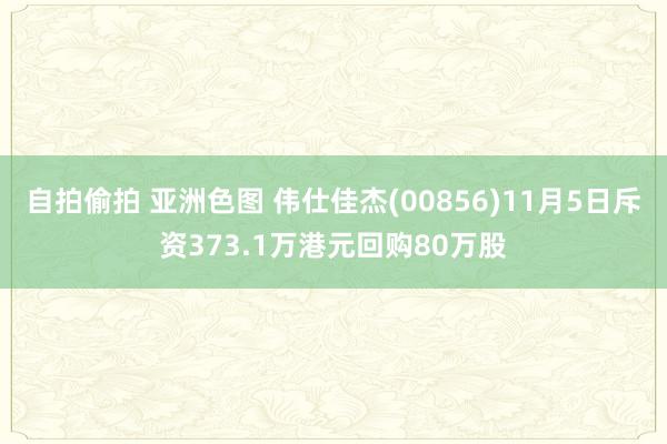 自拍偷拍 亚洲色图 伟仕佳杰(00856)11月5日斥资373.1万港元回购80万股