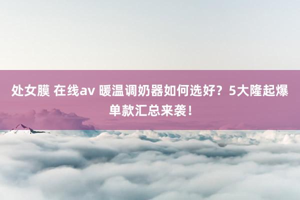 处女膜 在线av 暖温调奶器如何选好？5大隆起爆单款汇总来袭！