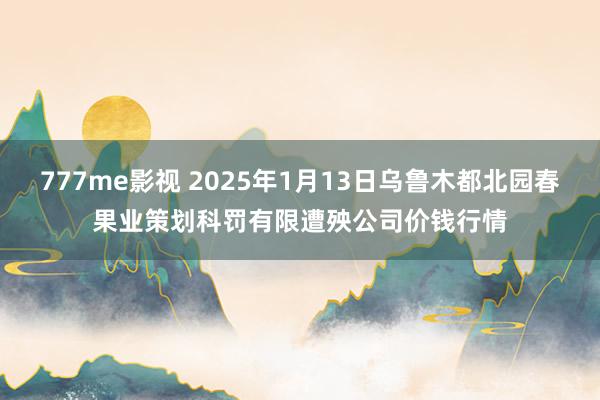 777me影视 2025年1月13日乌鲁木都北园春果业策划科罚有限遭殃公司价钱行情