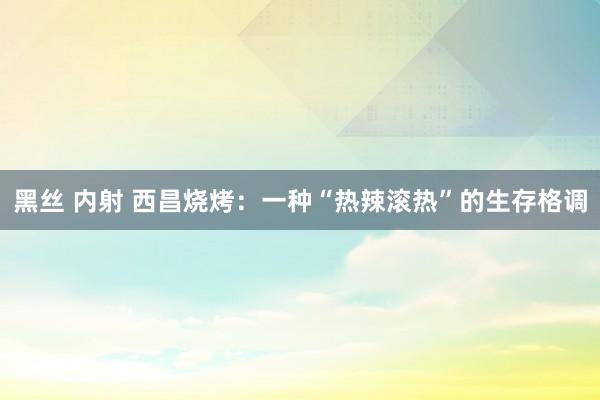 黑丝 内射 西昌烧烤：一种“热辣滚热”的生存格调