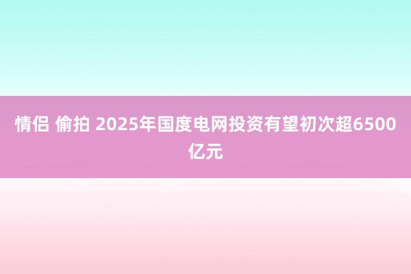 情侣 偷拍 2025年国度电网投资有望初次超6500亿元